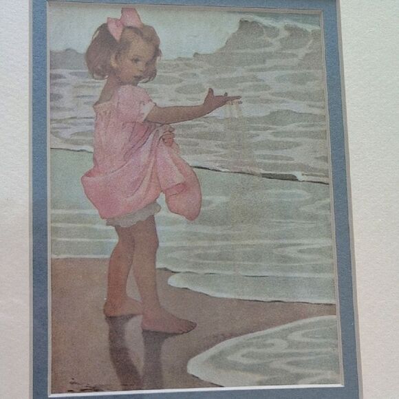 Framed Art Print "Little Drops Of Water" by Jessie Willcox Smith Vintage - Picture 2 of 14